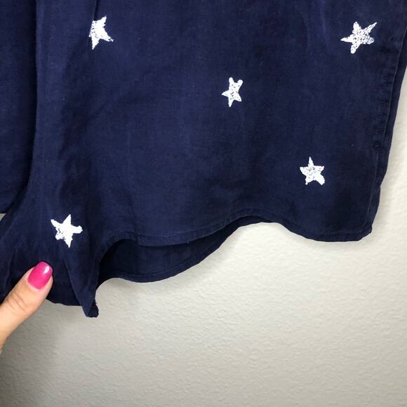 Cloth & Stone Cross Navy Star Front Romper - Picture 9 of 11
